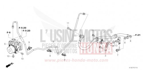 REAR BRAKE PIPE NSS350AM de 2021